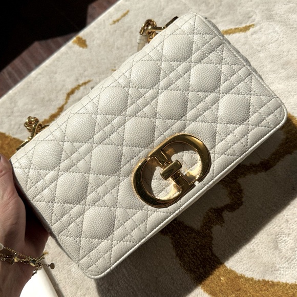 Authentic Medium Dior Ivory Caro Bag - Picture 6 of 16